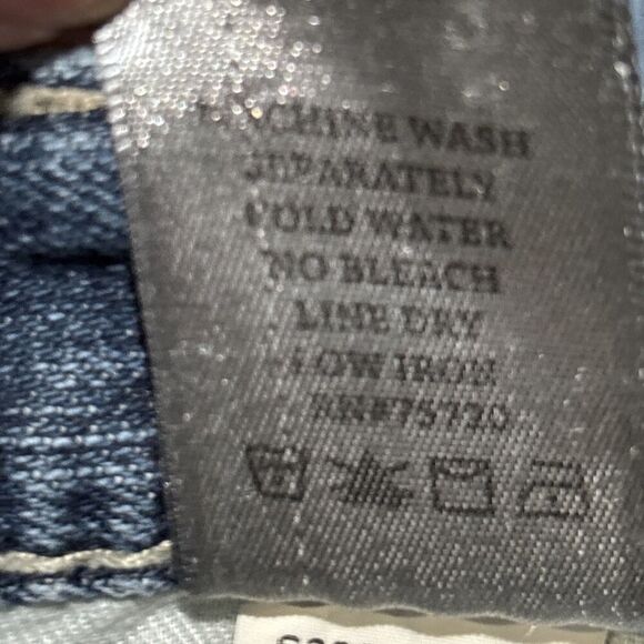 BKE Jeans 32R Tyler Straight Leg Buckle Thick Stitch Stretch Whiskering Fade - Picture 6 of 15